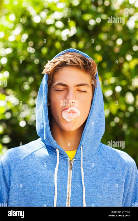 Boy Blowing Bubble Gum Hi Res Stock Photography And Images Alamy