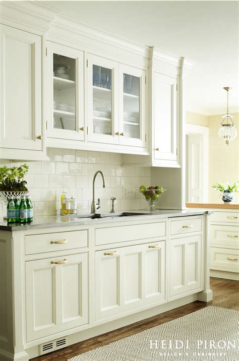 Painting kitchen cabinets that were stained/varnished. Classic Off-White Kitchen Design & Happy New Year! - Home ...