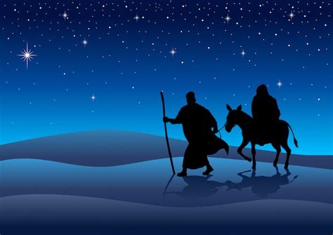 Premium Vector Mary And Joseph Journey To Bethlehem