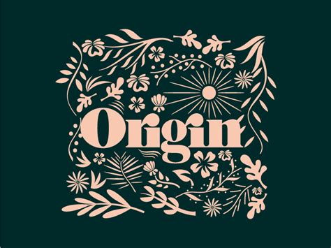 Origin Floral Logo Design Whimsical Logo Graphic Design Inspiration