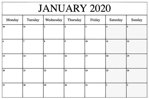 January To December 2020 Calendar Printable Pdf Word Excel Template