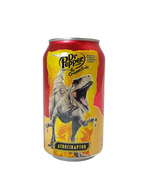 Dr Pepper Cream 12oz Jurassic World Atrociraptor Can