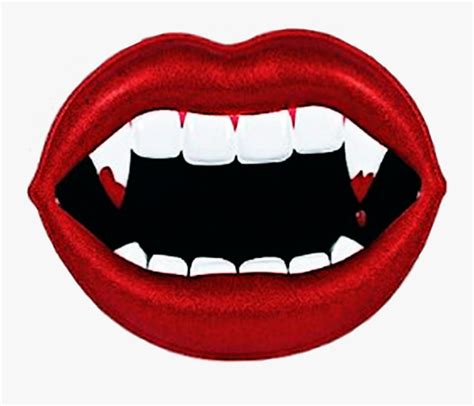 Vampire Lips Redlips Fangs Darkestocean Vampire Fangs Emoji Free