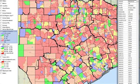 Texas School Districts 2010 2015 Largest Fast Growth Texas Gis Map