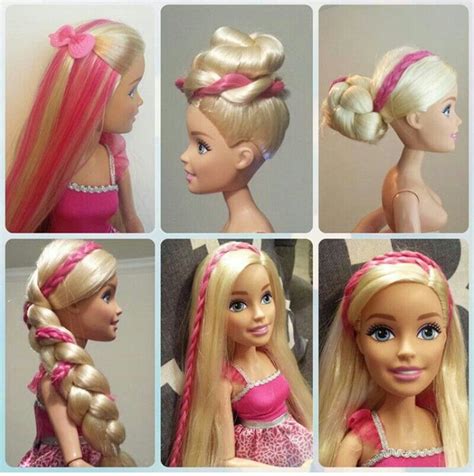pin by guadalupe gonzalez on barbie peinados y trencitas barbie hair barbie doll hairstyles