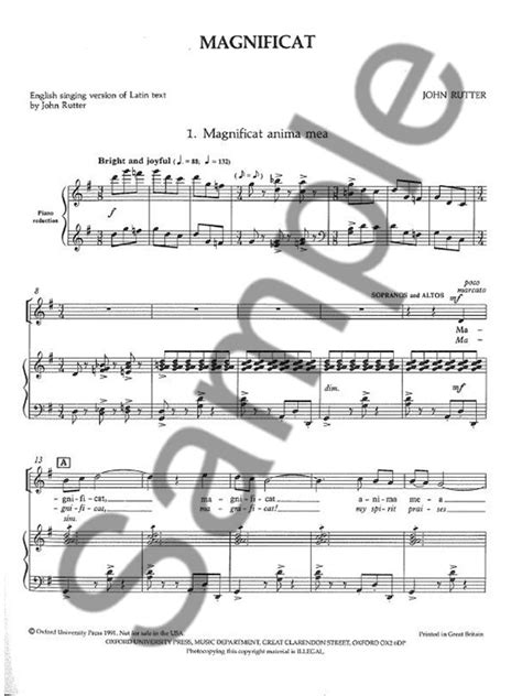 John Rutter Magnificat Score Pdf