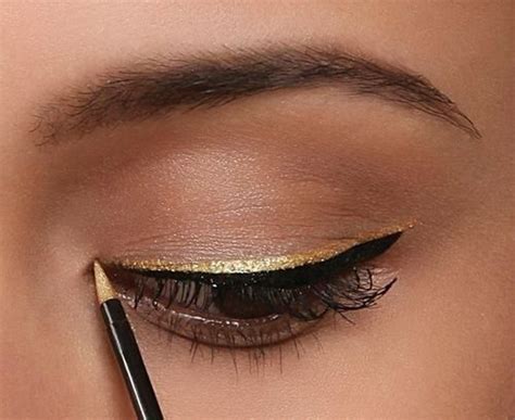 Gold Makeup Gold Eyeliner Eye Makeup Gold Liner