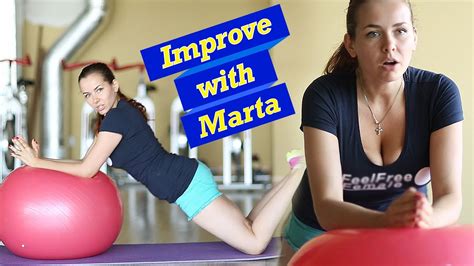 Exercise For Press And Buttocks On Exercise Ball Improve With Marta Youtube