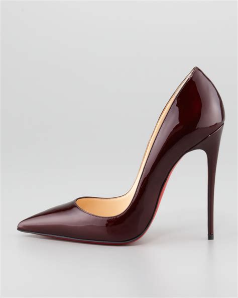 Christian Louboutin So Kate Patent Leather Point Toe Pumps In Red Lyst