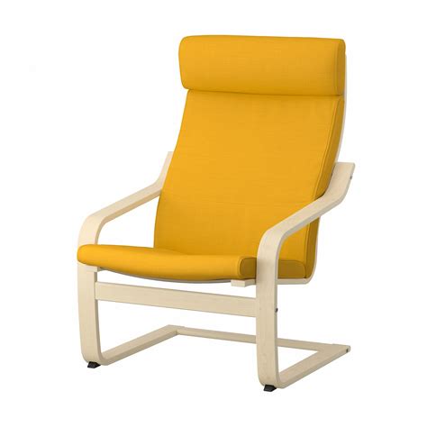 Great savings & free delivery / collection on many items. POÄNG Armchair - birch veneer/Skiftebo yellow - IKEA