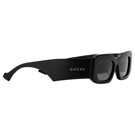 gucci rectangular frame sunglasses black grey gucci eyewear avvenice