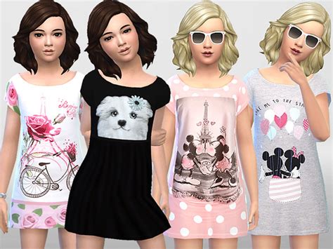 Pzc Girls Summer Dress 002 By Pinkzombiecupcakes At Tsr Sims 4 Updates