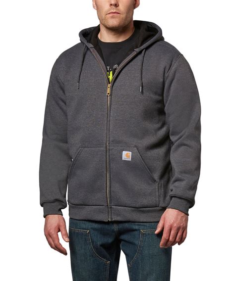 Carhartt Mens Paxton Heavyweight Hooded Zip Front Sweatshirt Marks