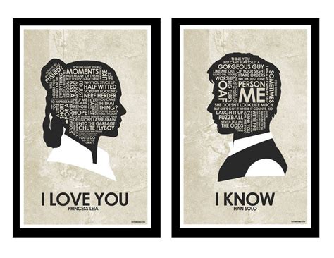 I Love You I Know Star Wars Han And Lea Poster By Outnerdme Star Wars