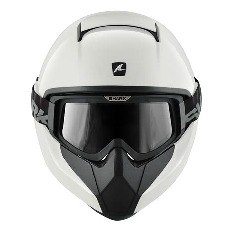 Shark Vancore Plain White Motorcycle Helmet Whu Combat Fighter Pilot