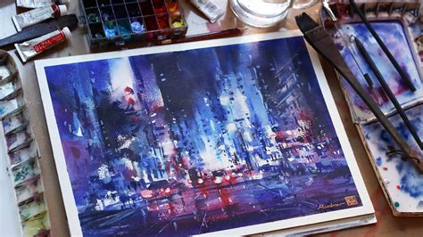 Painting Watercolor Cityscapes Series 3 Step By Step Walkthrough