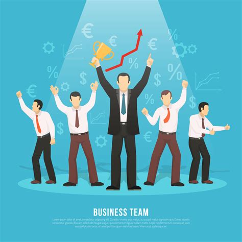 Business Team Success Flat Poster 472144 Vector Art At Vecteezy