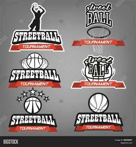 Streetball Logo Set Vector And Photo Free Trial Bigstock