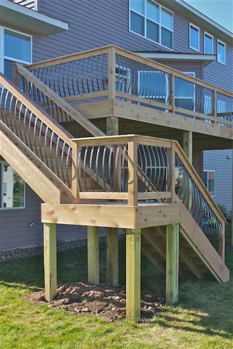 Replacing an exterior stair post steps: Modern Deck Details