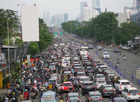 Traffic Jam On A Street In Jakarta Editorial Photo Image Of