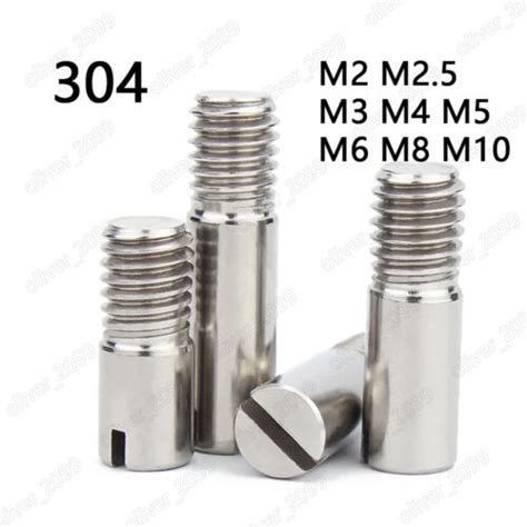 304 Stainless Steel Parallel Pins With External Thread M2 M3 M4 M5 M6
