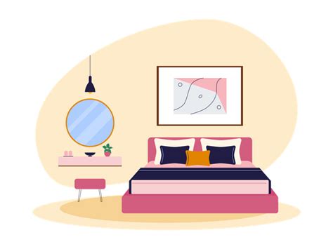 Best Bedroom Interior Illustration Download In Png And Vector Format