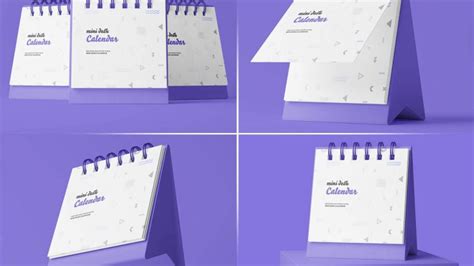 Free Small Desk Calendar Mockup Psd Set Psfiles