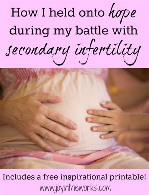 how i held onto hope during secondary infertility joy in the works