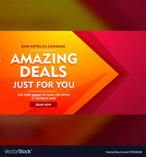 Amazing Deals Sale Offer Banner Royalty Free Vector Image
