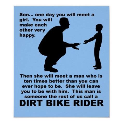 Karri Best Price Fatherly Advice Dirt Bike Motocross Funny Poster