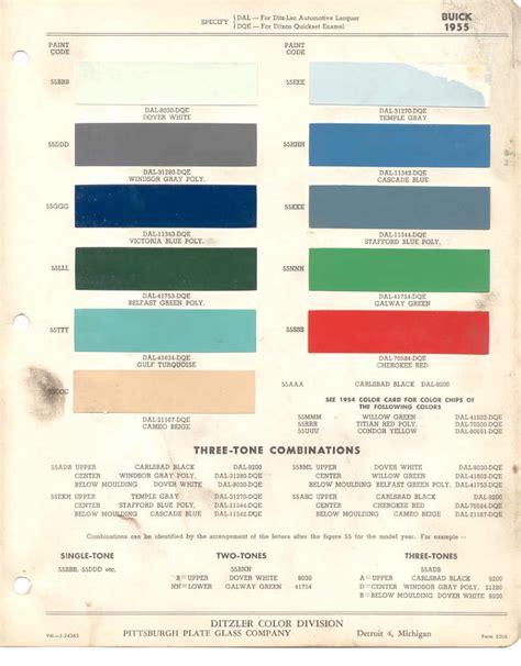 Paint Chips 1955 Buick