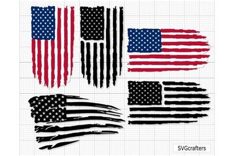 Paper Distressed Flag Svg American Flag Svg Cut Files Usa Flag
