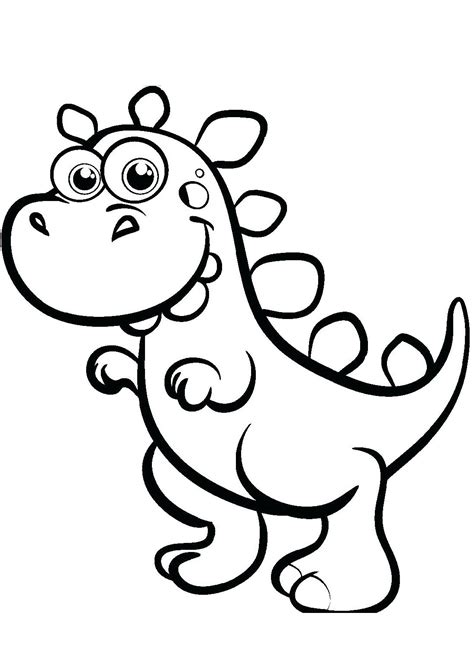 ️easy Dinosaur Coloring Page Free Download