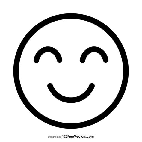Slightly Smiling Face Emoji Outline Smile Face Face Outline Smile
