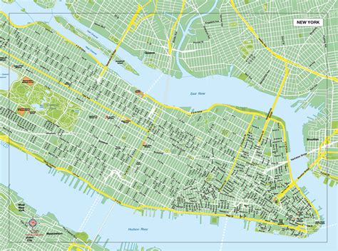 New York Mapa Vectorial Illustrator Eps Editable