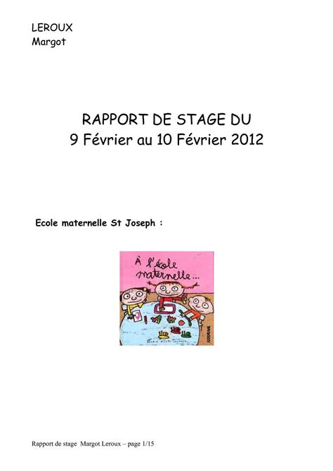 Exemple Diaporama Rapport De Stage Bac Pro Le Meilleur Exemple