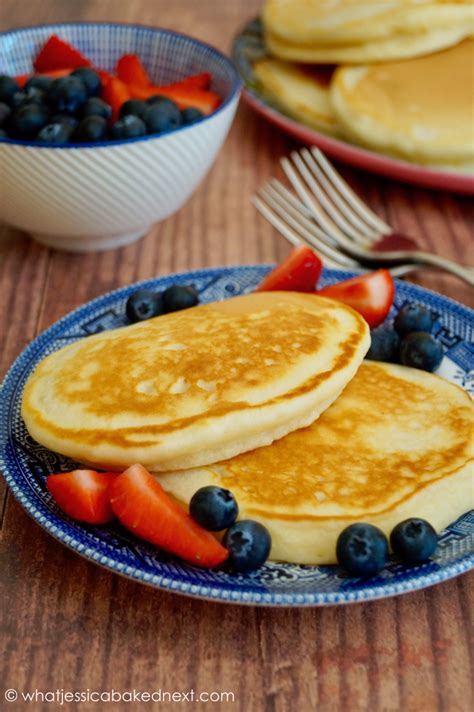 Fluffy American Pancakes What Jessica Baked Next Easy American