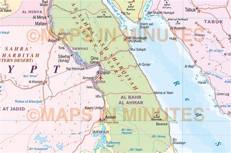 Egypt Digital Vector Political Road And Rail Map In Illustrator And Pdf