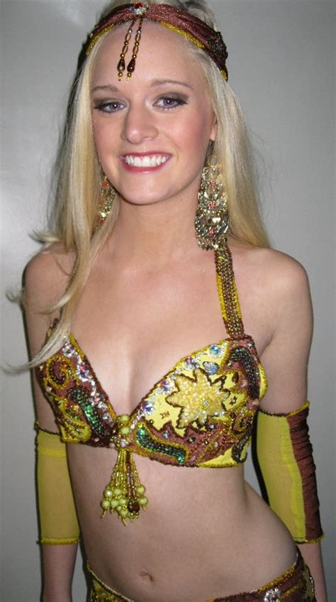 Hand Made Brown And Yellow Cabaret Belly Dance Costume Etsy