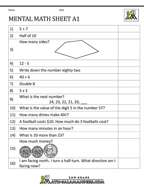 Grade 2 Mathematics Worksheet