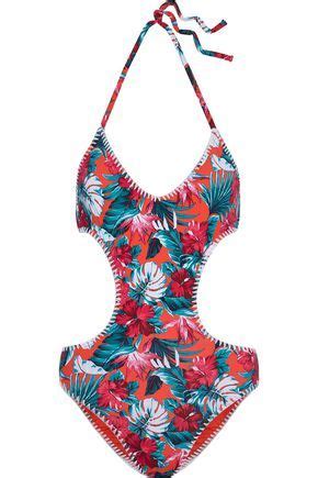 Tart Collections Maya Whipstitched Cutout Printed Swimsuit