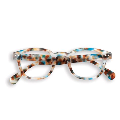 Izipizi C Blue Tortoise Unisex Reading Glasses With A Cool Colour