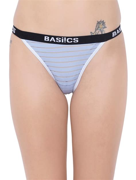 Buy Online Quirky Print Striped Thong Panty From Lingerie For Women By Basiics For ₹189 At 5