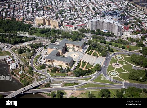 Aerial View Of Philadelphia Art Museum In Philadelphia Pennsylvania U