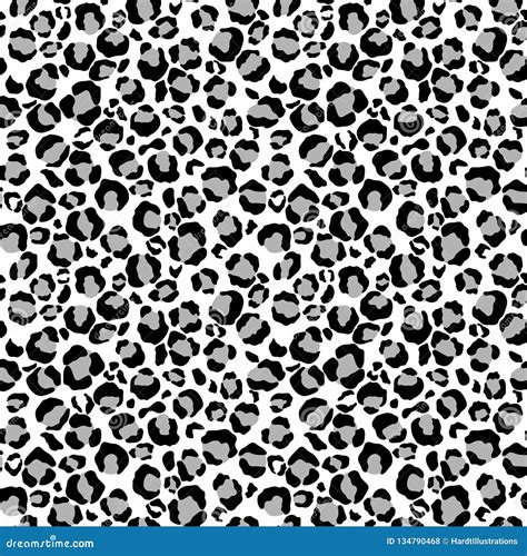 Snow Leopard Print Seamless Pattern Stock Vector Illustration Of