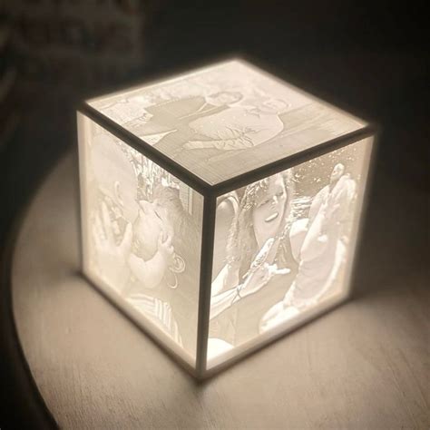 Custom 3D Printed Lithophane Light Box Perfect for Personalized Gifts