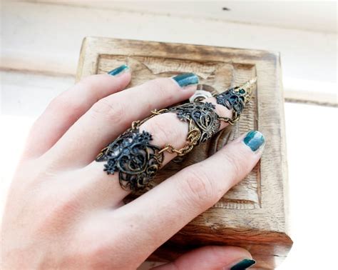 Full Finger Claw Ring Adjustable Witch Claw Hand Armour Etsy