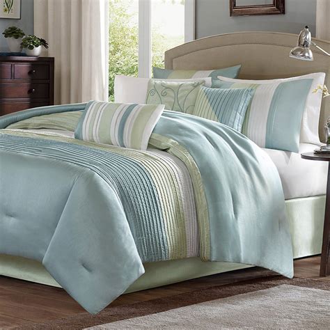 Layering is essential to provide warmth and interest, so be sure to add plenty of decorative pillows whether you are drawn towards traditional coastal stripe bedding, or solid hues of blues and tans, this collection is sure to provide you with the. Beach Comforter Sets: King Size Earth & Sky Comforter Set ...