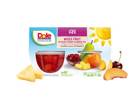 Dole® Mixed Fruit In Black Cherry Flavored Gel Fruit Bowls® Dole