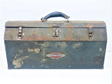 Vintage Craftsman 19and Tombstone Hip Roof Steel Tool Box Inv16025 1900